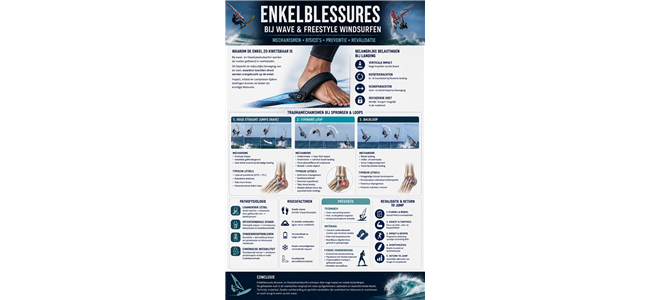 enkelblessures bij wave en freestylewindsurfen