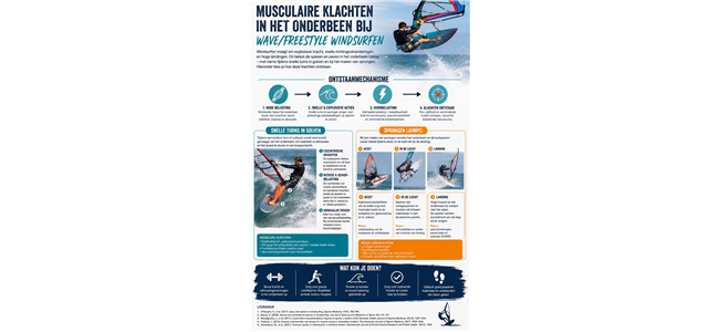 het ontstaan van musculaire klachten in het onderbeen bij wave freestyle windsurfen