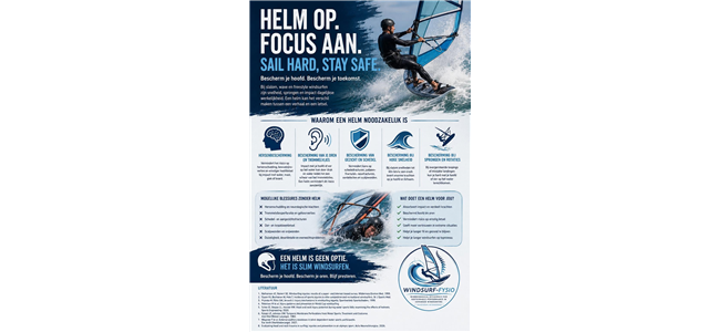 waarom een helm noodzakelijk is bij slalom wave en freestylewindsurfen