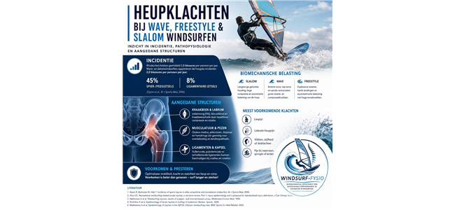 heupklachten bij wave freestyle en slalomwindsurfen incidentie pathofysiologie en aangedane structuren